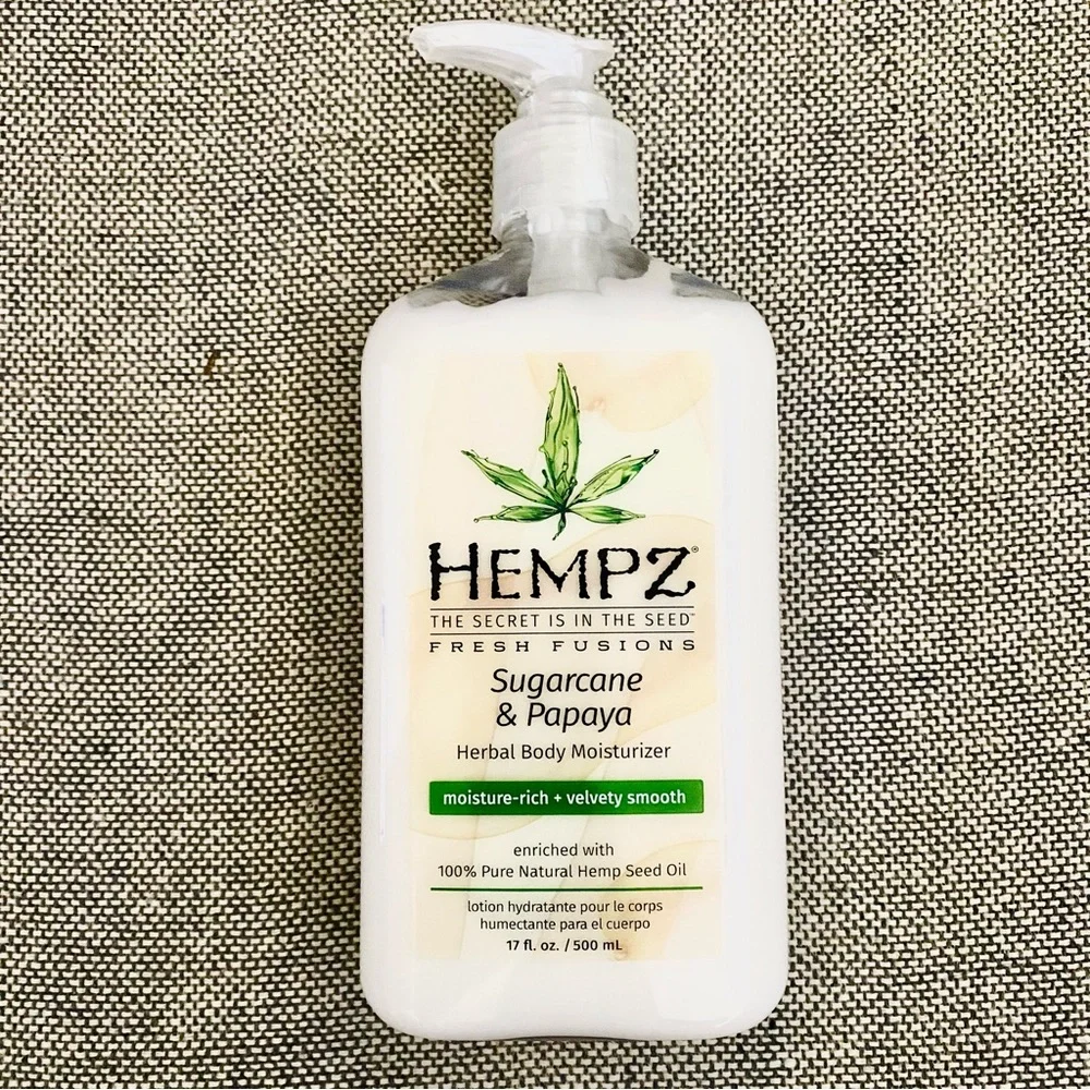 HEMPZ 3 Body Lotion Citron Mimosa Flower Sugarcane Papaya Citrine Crystal Quartz